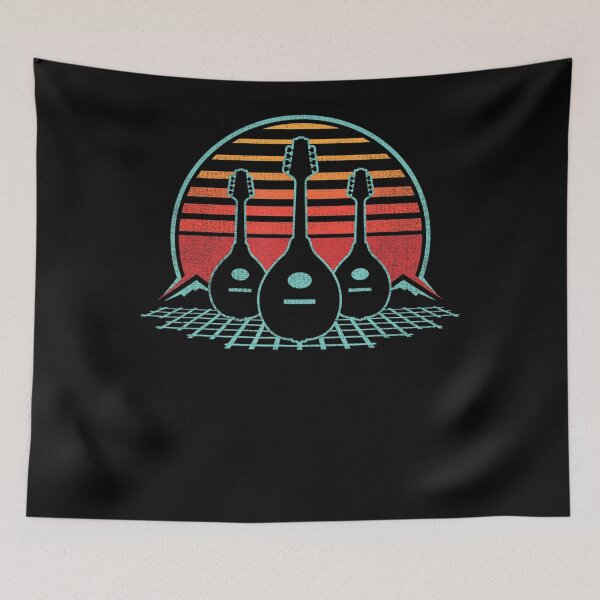 Item preview, Mandolin Retro Vintage 80s Style Player Musician designed and sold by HansWerne.