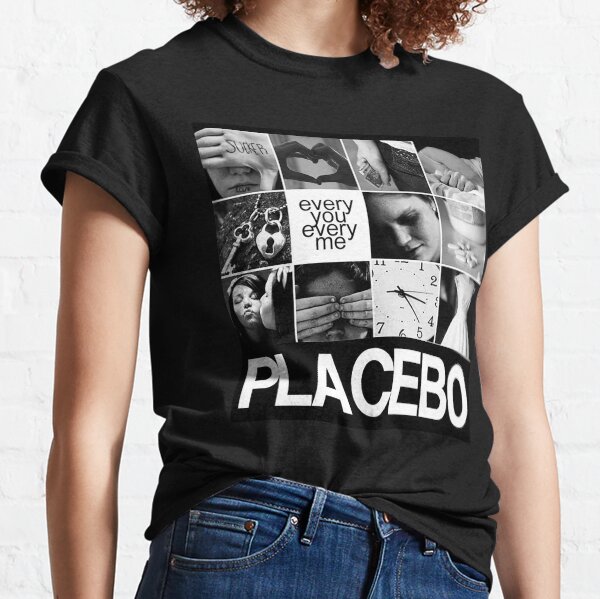 Placebo black and white photo collage Brian Molko Classic T-Shirt