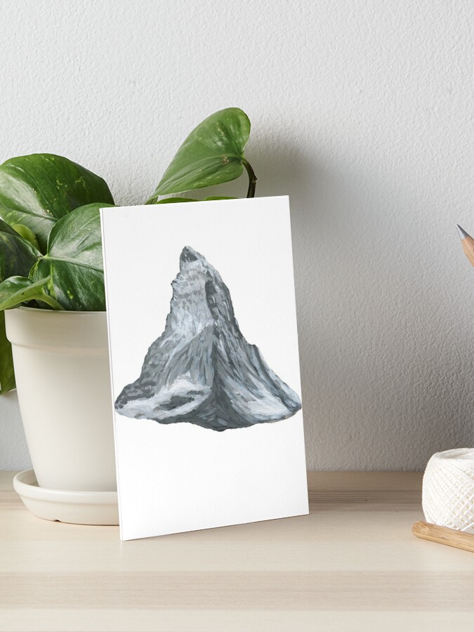 Nature, mountain, Matterhorn, drawing, acrylic, Bebicervin