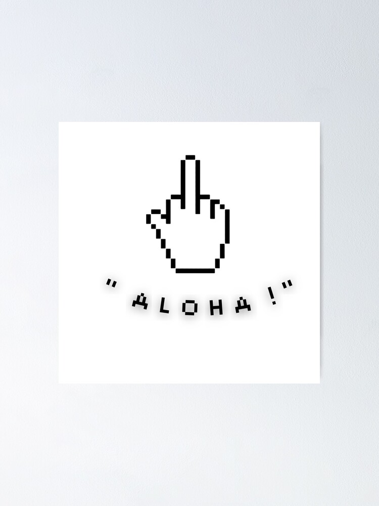 "Locke and Key Aloha Middle Finger" Poster by rachelandmonica Redbubble