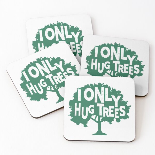 Item preview, I Only Hug Trees Funny Antisocial Tree Hugger designed and sold by nanogarbanzo.
