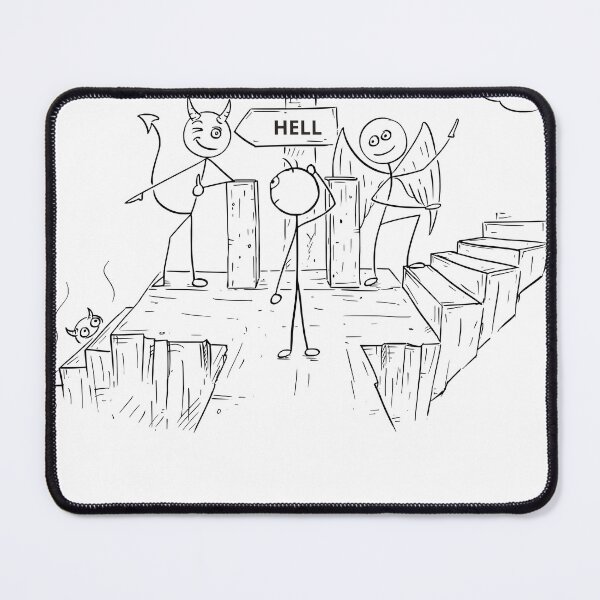 Item preview, Hell Vs Heaven, Good Vs Evil designed and sold by Naked-Alien.