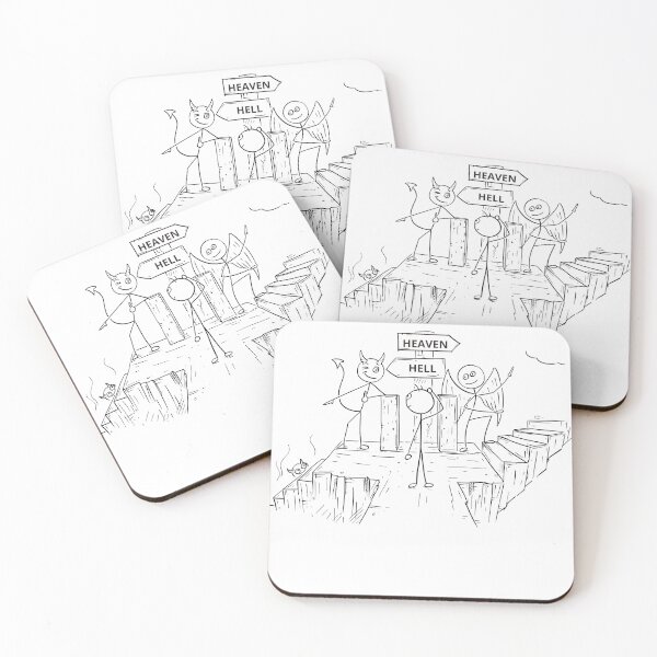 Item preview, Hell Vs Heaven, Good Vs Evil designed and sold by Naked-Alien.
