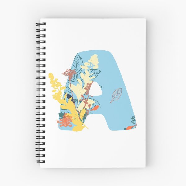 Item preview, Floral Monogram | Blue A designed and sold by MillwoodEngrave.
