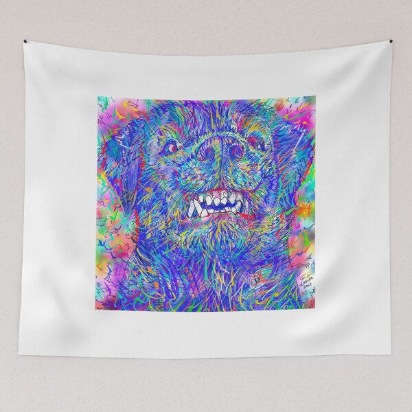 Item preview, ANGRY ROTTWEILER watercolor and inks portrait .1 designed and sold by lautir.
