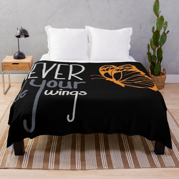 Item preview, Never Hide Your Wings Butterfly Quote designed and sold by DancingwithInk.