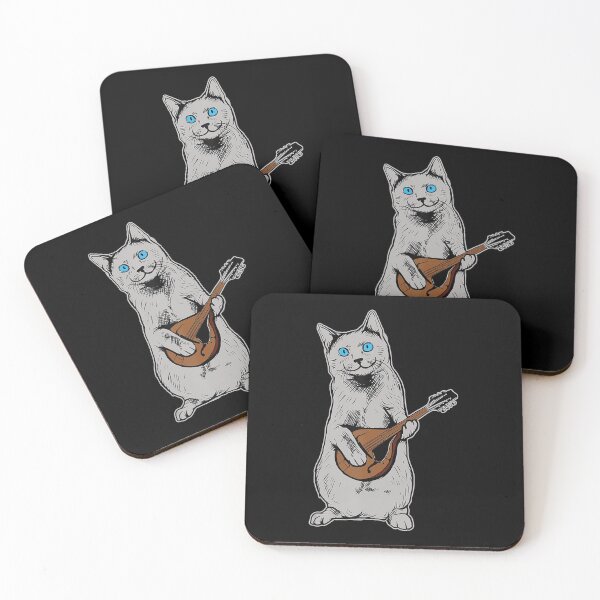 Item preview, Musician Cat Playing Mandolin Bluegrass designed and sold by HansWerne.