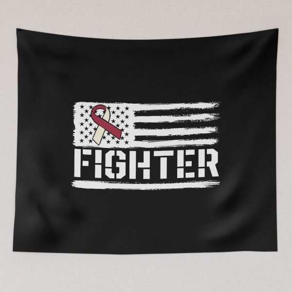 Item preview, Oral Cancer Awareness Throat Head Neck Fighter American Flag designed and sold by 14thFloor.