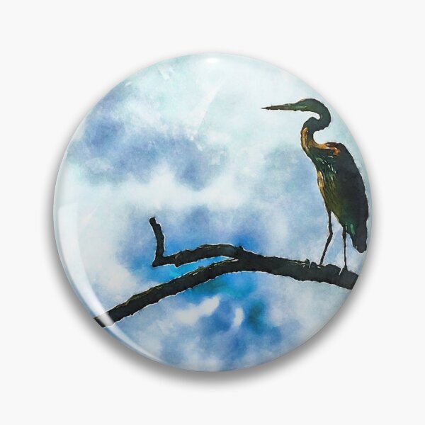 Artikelvorschau, Great Blue Heron Digital Watercolor entworfen und verkauft von Zurickdesigns.