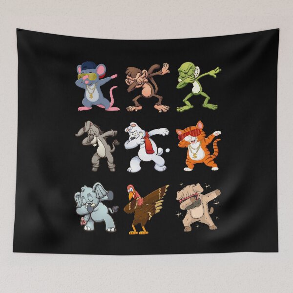 Item preview, Funny Design Dabbing Animals Elephant Monkey Frog designed and sold by Colator.
