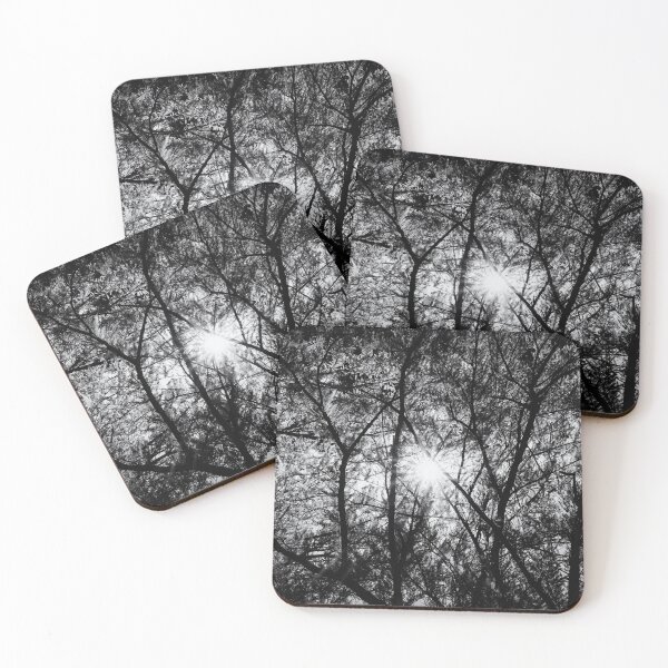 Item preview, Sunshine through Tree Branches in Black and White designed and sold by Andreea Eva Herczegh.