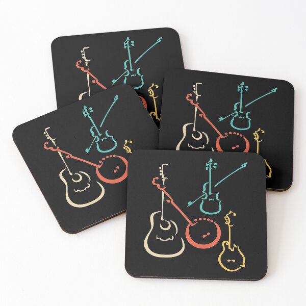 Item preview, Retro bluegrass guitars banjos fiddles mandolins designed and sold by HansWerne.