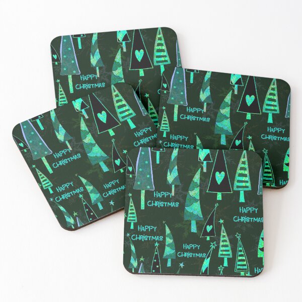 Item preview, Neon Glow Doodle Christmas Trees designed and sold by CreArtation.