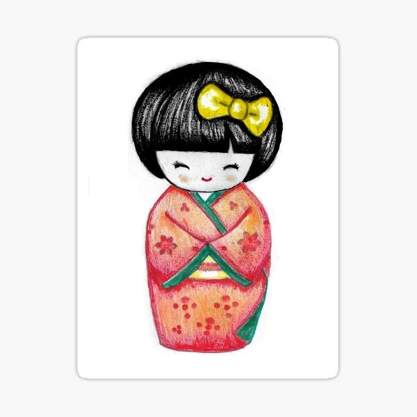 Item preview, Kokeshi Doll - Kimono Geisha Girl  designed and sold by RBEnt.