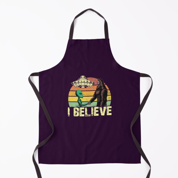 Item preview, I Believe Bigfoot and Alien Believer Retro Vintage Distressed Style designed and sold by niftee.