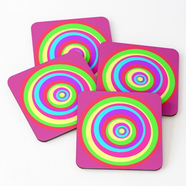 Item preview, Neon Offset Circles Abstract designed and sold by trendingatees.