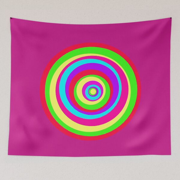 Item preview, Neon Offset Circles Abstract designed and sold by trendingatees.