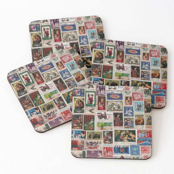 Item preview, Vintage Christmas Postage Stamps designed and sold by nighthawkstudio.