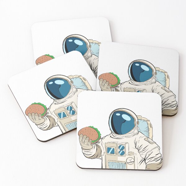 Item preview, Burger Eating Cartoon Astronaut designed and sold by LAZZYART.