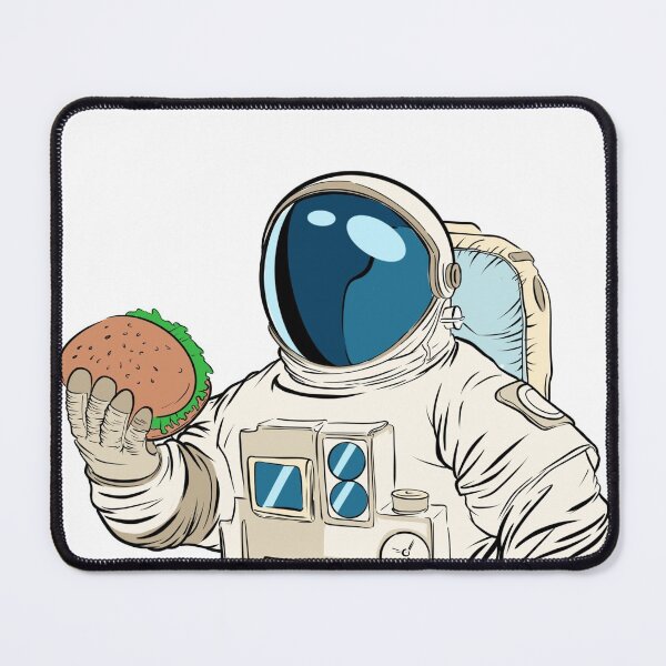Item preview, Burger Eating Cartoon Astronaut designed and sold by LAZZYART.