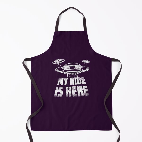 Item preview, My Ride Is Here UFO Abduction Extraterrestrial Believer Distressed designed and sold by niftee.