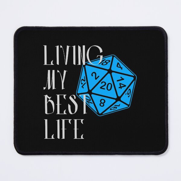 Item preview, Living My Best Life AD&D Critical Hit d20 Polyhedral Dice Design designed and sold by Candlewood Museum & Gift Shoppe.