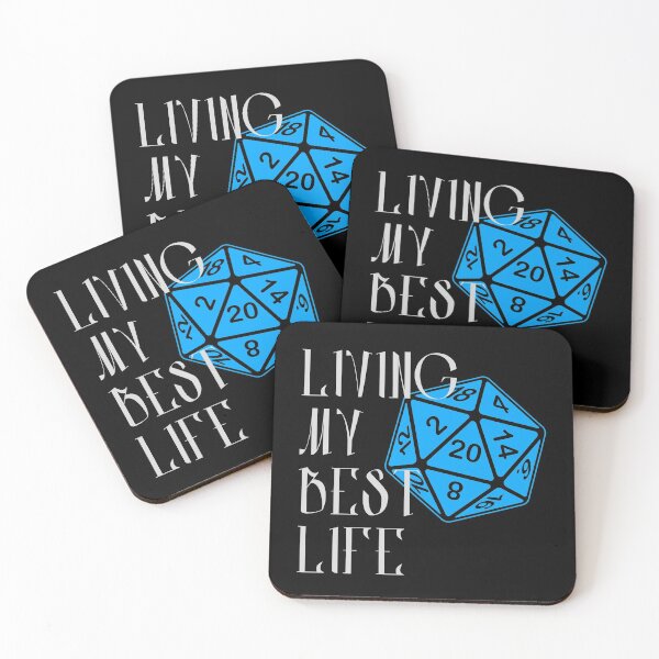 Item preview, Living My Best Life AD&D Critical Hit d20 Polyhedral Dice Design designed and sold by Candlewood Museum & Gift Shoppe.