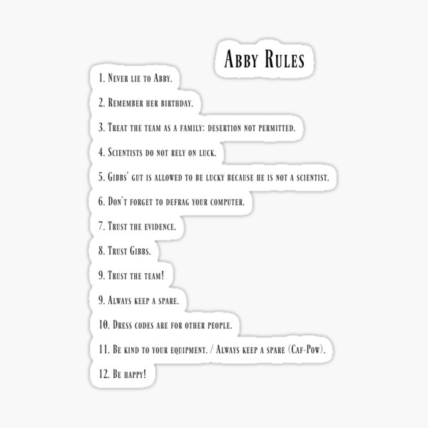 Abby Rules Sticker