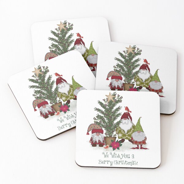 Item preview, Gnomes Berry Christmas Card | Cherie's Art(c)2021 designed and sold by CheriesArt.