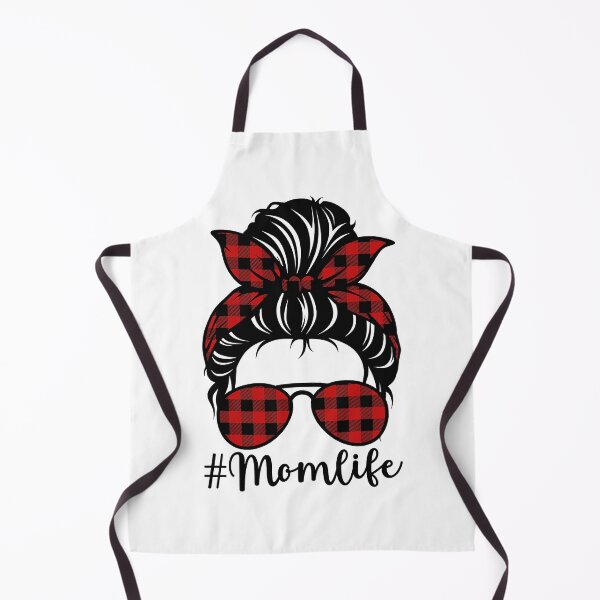 Item preview, Mom Life Messy Bun Red Buffalo Plaid Christmas Mother Pajama designed and sold by JasonAOrra.