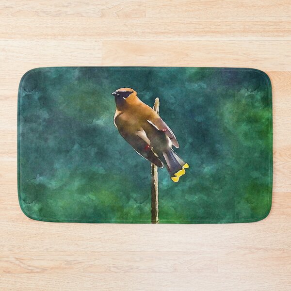 Item preview, Cedar Waxwing Digital Watercolor Painting designed and sold by Zurickdesigns.