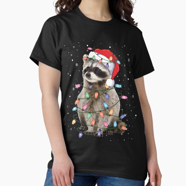Item preview, Raccoon Christmas Tree Lights Pajama Racoon Lover Xmas designed and sold by MarvaDiaz.