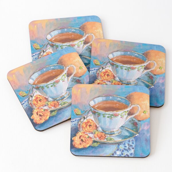 Artikelvorschau, 'Teacup #4 (Orange Pekoe)' in Ölen an Bord entworfen und verkauft von Jantien Powell.