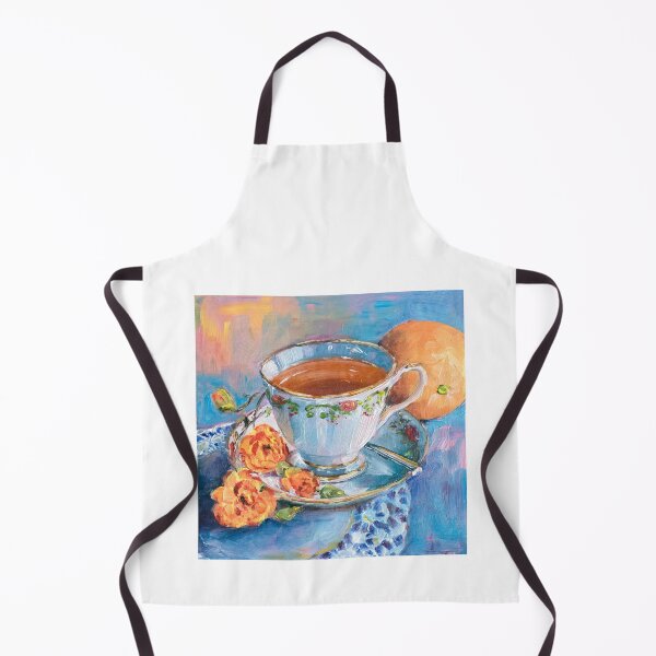Item preview, 'Teacup #4 (Orange Pekoe)' in oils on board designed and sold by Jantien Powell.