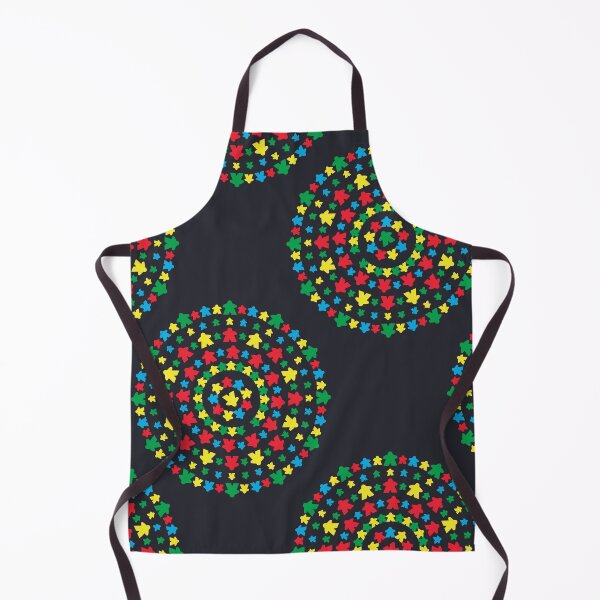 Item preview, Black Meeples Mandala designed and sold by Zab Butler Design.