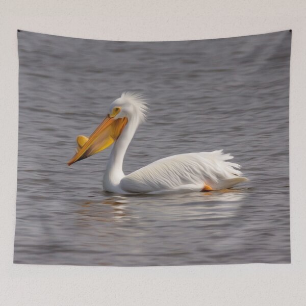 Item preview, American White Pelican Digital Painting designed and sold by Zurickdesigns.