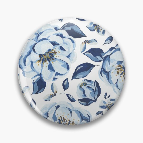 Item preview, Blue floral pattern design designed and sold by Itsmepooh.