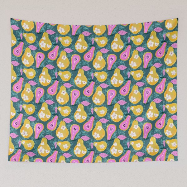 Item preview, Pretty pears and flowers  designed and sold by Papergrape.