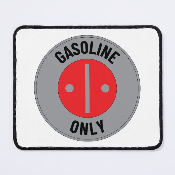 Item preview, Gasoline Only Badge - Black Text on Gray designed and sold by LucidLounger.