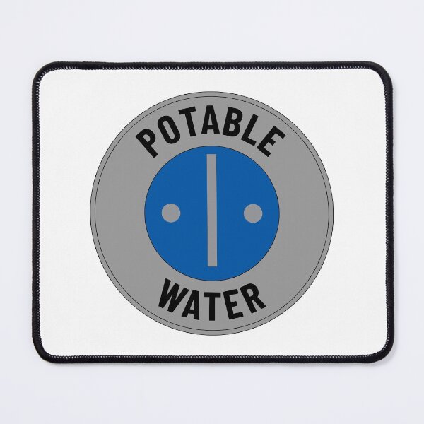Item preview, Potable Water Badge - Black Text on Gray designed and sold by LucidLounger.