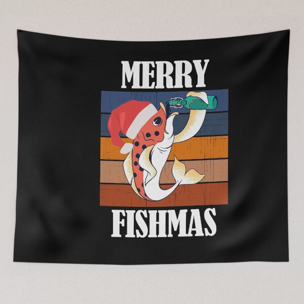 Item preview, Merry Fishmas Funny Fisherman Christmas designed and sold by Club7Studios.