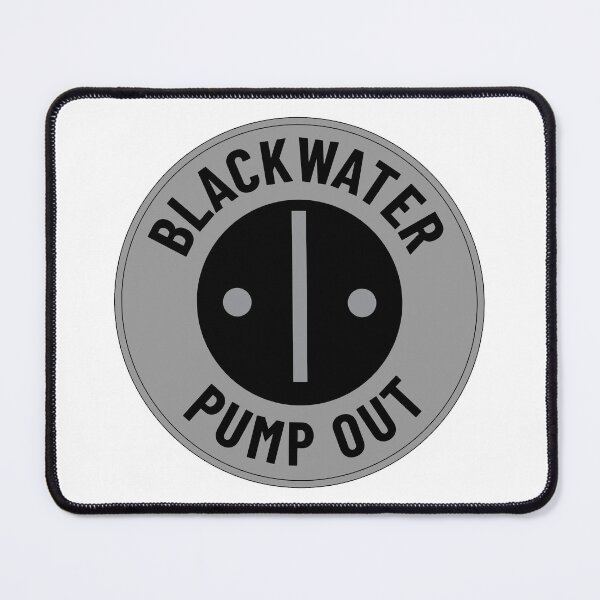 Item preview, Black Water Pump Out Badge - Black Text on Gray designed and sold by LucidLounger.
