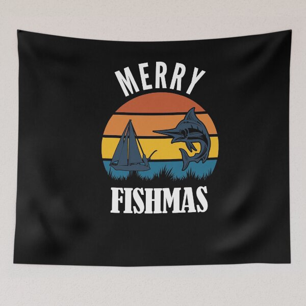 Item preview, Merry Fishmas Funny Fisherman Christmas designed and sold by Club7Studios.