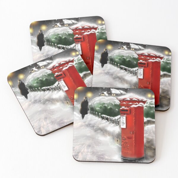 Item preview, Traditional Christmas Illustration: Red Post Box in Snow designed and sold by Grant Wilson.