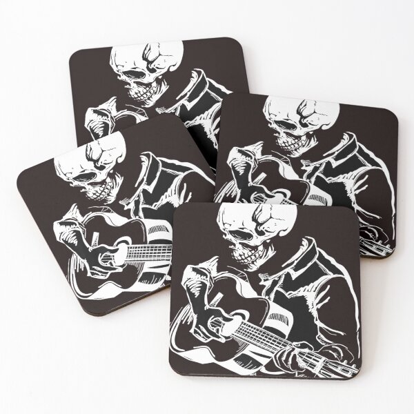 Item preview, Skeleton Head Playing Acoustic Rock On His Guitar  designed and sold by Grewal21.