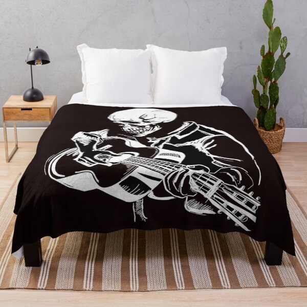 Item preview, Skeleton Head Playing Acoustic Rock On His Guitar designed and sold by Grewal21.