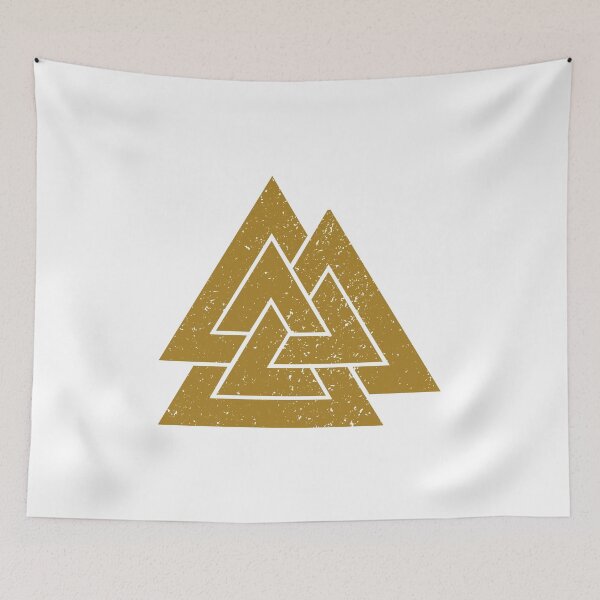 Item preview, Valknut Symbol (Gold on White) designed and sold by STUDIO-72.