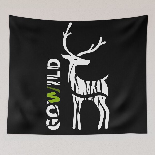 Item preview, GOWILD deer zebra black designed and sold by GOWILDstyle.