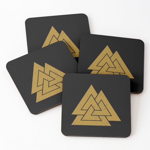 Item preview, Valknut Symbol (Gold on Black) designed and sold by STUDIO-72.