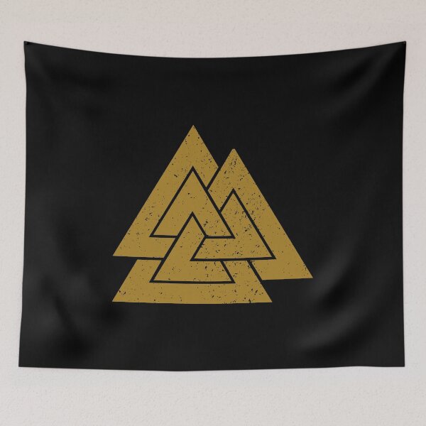 Item preview, Valknut Symbol (Gold on Black) designed and sold by STUDIO-72.